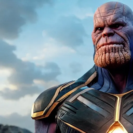 Image similar to william dafoe as thanos in avengers endgame