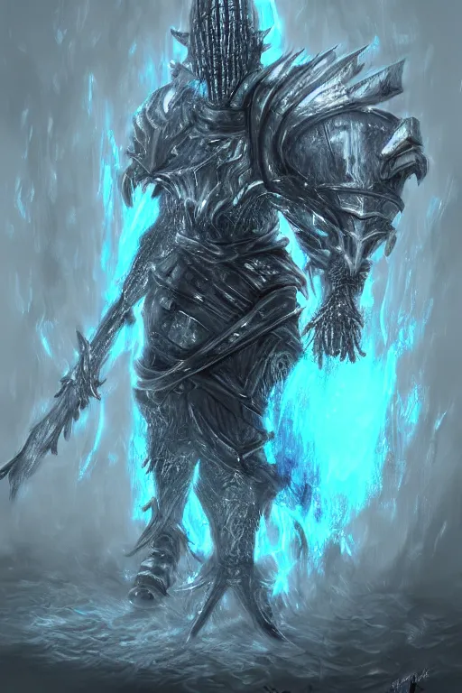 Image similar to an electric fan as a dark souls final boss, concept art, digital painting, trending on arstation, deviantart, highly detailed