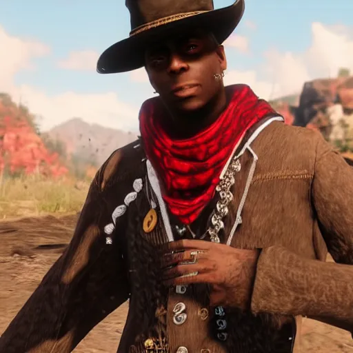 Prompt: soulja boy in red dead redemption 2