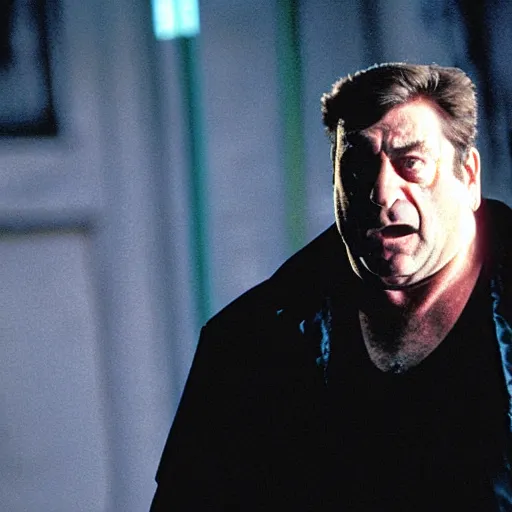 Image similar to john goodman as neo in the matrix