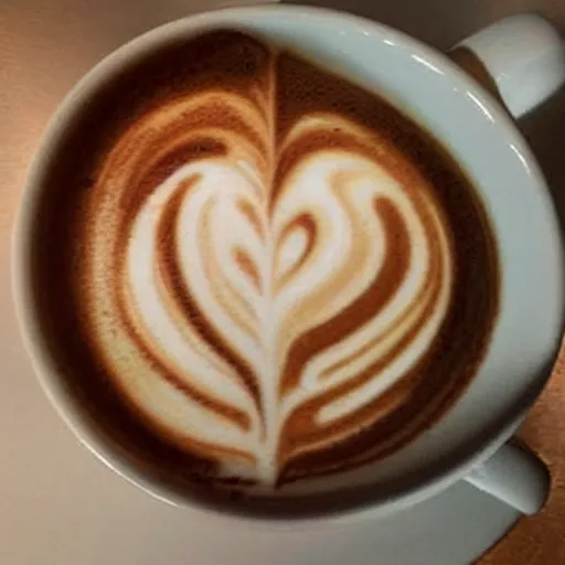 Prompt: latte art in the shape of a middle finger