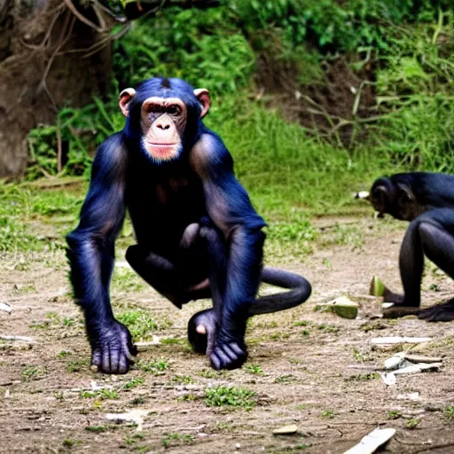Prompt: chimpanzee warfare