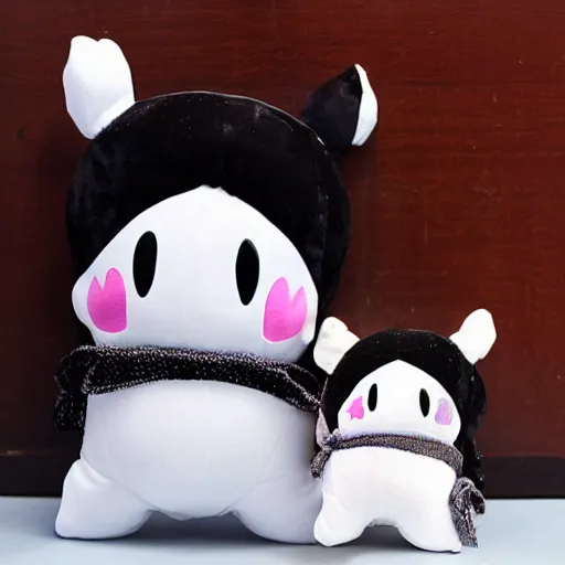 Image similar to cute fumo plush of pierrot