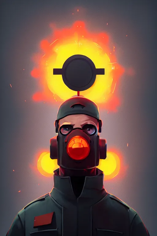 Image similar to team fortress 2 pyro, symmetrical!! sci-fi, modern, colourful!! highly detailed, digital painting, artstation, concept art, sharp focus, illustration, by greg rutkowski