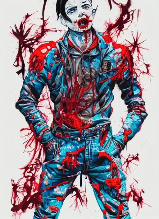 Image similar to zombie full body hiphop streetwear drip, tristan eaton, victo ngai, artgerm, rhads, ross draws