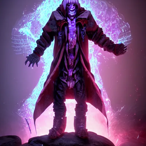 Prompt: A necromancer pulsing with necrotic energy, Art by Jason Chan, power auras, sigils, tattered cloth robes, substance 3d painter, PBR textures, Physical based rendering, cinematic, hyper realism, high detail, octane render, unreal engine, 8k, Vibrant colors, Smooth gradients, High contrast, depth of field, aperture f2.8