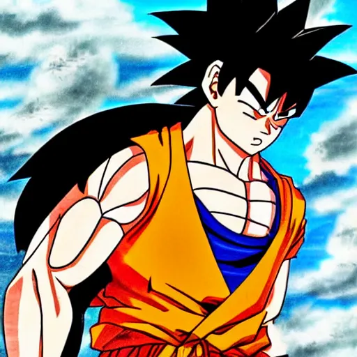 Prompt: son goku, by masashi kishimoto