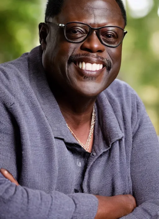 Prompt: DSLR photo portrait still of 64 year old age 64 Bernie Mac at age 64!!!, 85mm f1.8