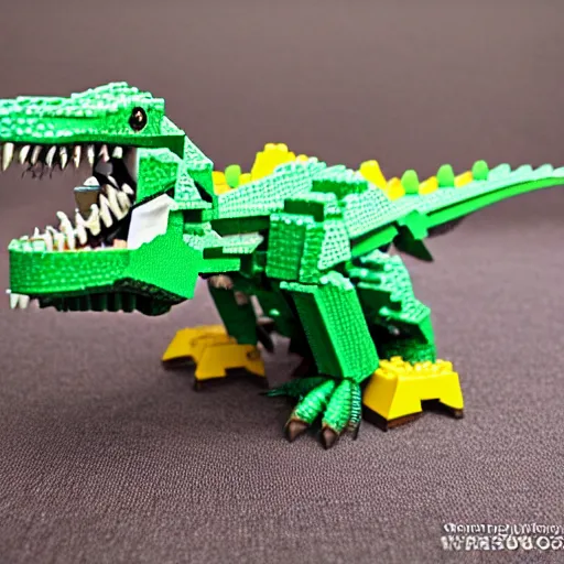 Prompt: Legoreaver dino