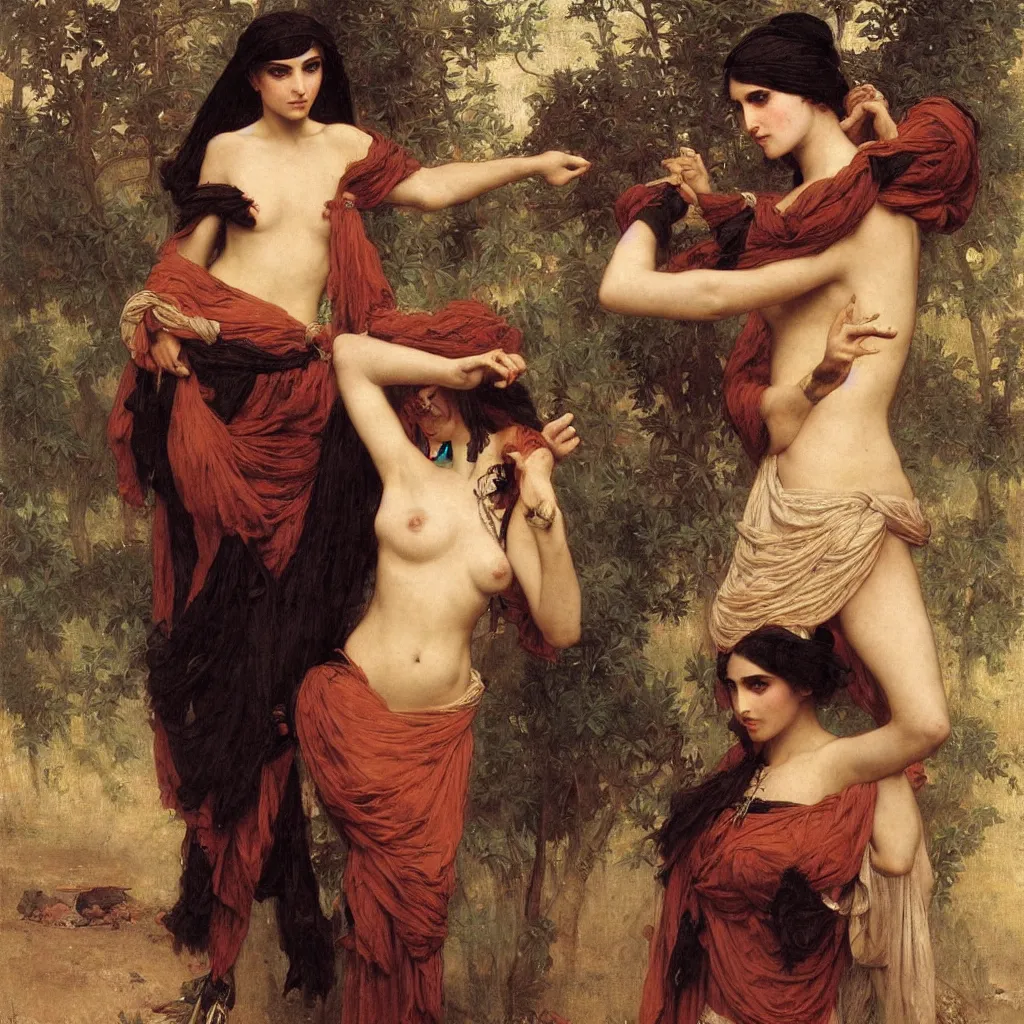 Image similar to a beautiful female arabian warrior, art by auguste toulmouche and bouguereau