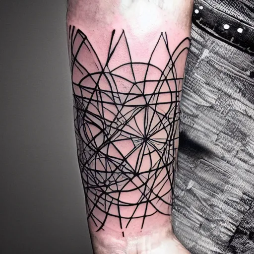 Image similar to Masterpiece neural network tattoo design, neurons, electricity, line art, intricate, extremely detailed, vector art