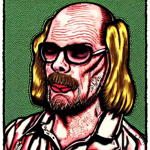 Image similar to GG Allin portrait illustration by Robert Crumb