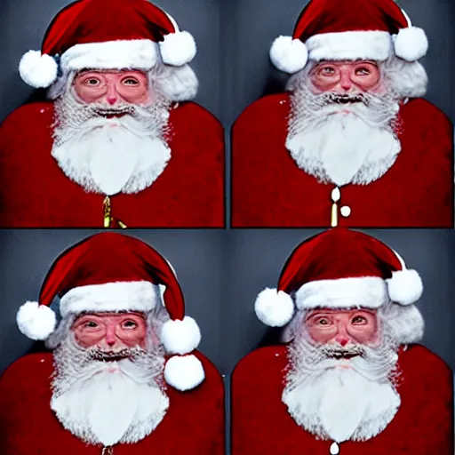 Image similar to vintage government santa autopsy photos