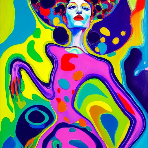 Image similar to a painting of aballerina, an ultrafine detailed painting by peter max and fiona rae and hernan bas and anna mond, featured on deviantart, metaphysical painting, biomorphic, fauvism, mixed media, photorealistic, dripping paint, palette knife texture, masterpiece