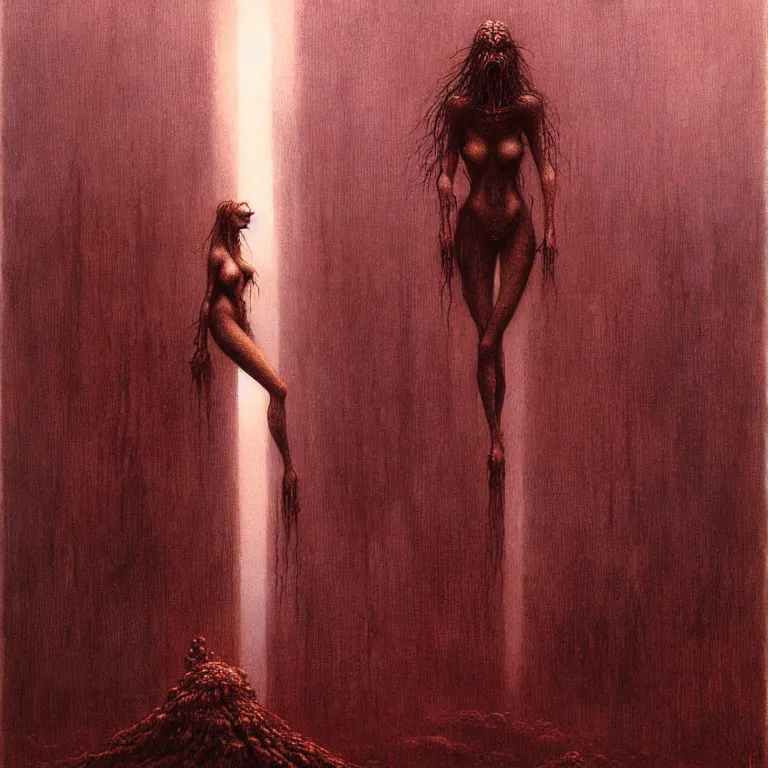 Image similar to monstergirl by Beksinski, Luis Royo