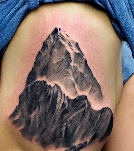 Image similar to realistic tattoo sketch of a megan fox face double exposure mountain scenery, in the style of matteo pasqualin, amazing detail, sharp, faded