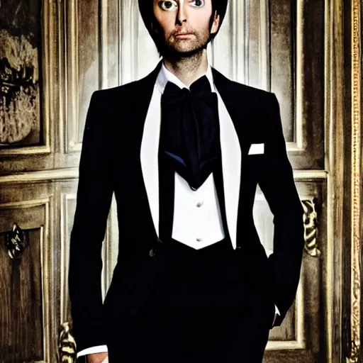 Image similar to photograph of david tennant in a tuxedo