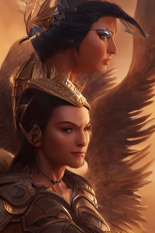 Image similar to amazon valkyrie athena, d & d, fantasy, portrait, highly detailed, headshot, digital painting, trending on artstation, concept art, sharp focus, illustration, art by artgerm and greg rutkowski and magali villeneuve