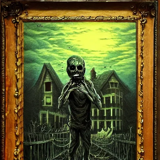 creepy horror painting from scene on American Pie Stable Diffusion