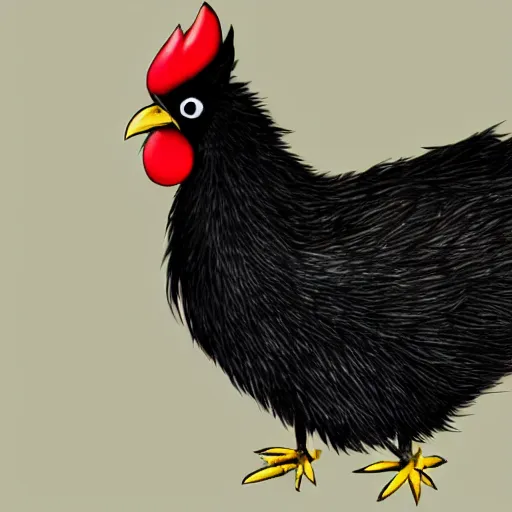 Image similar to cute black chicken pixiv