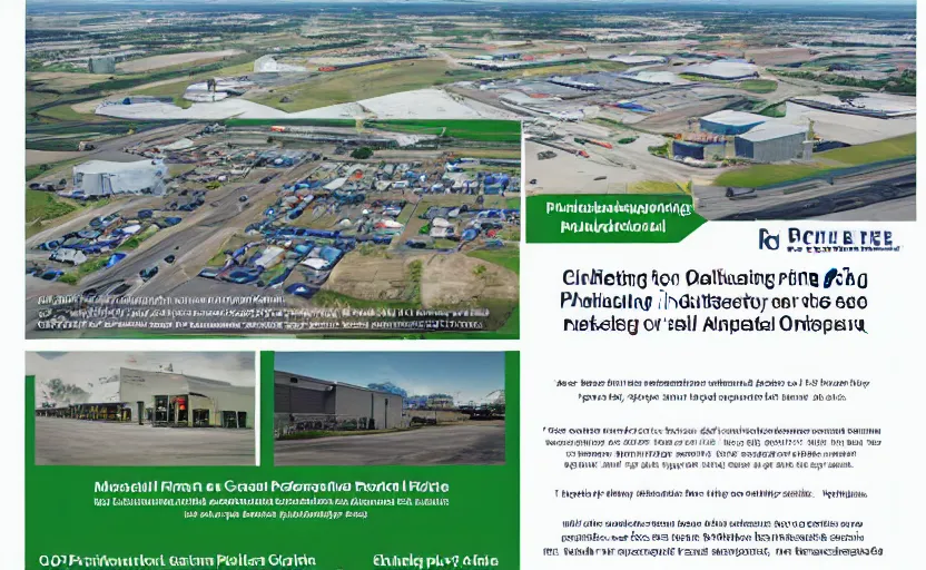 Image similar to a marketing flyer for an industrial park near philadelphia