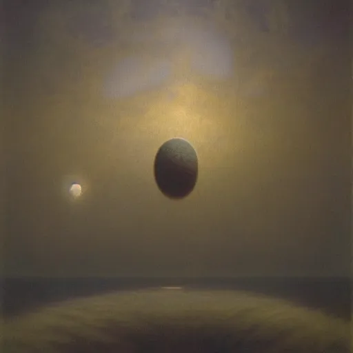 Prompt: no man's sky by zdzisław beksiński