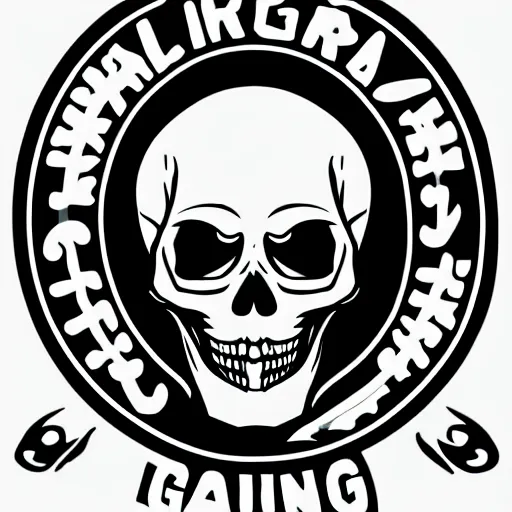 skull gaming logo vectorized | Stable Diffusion