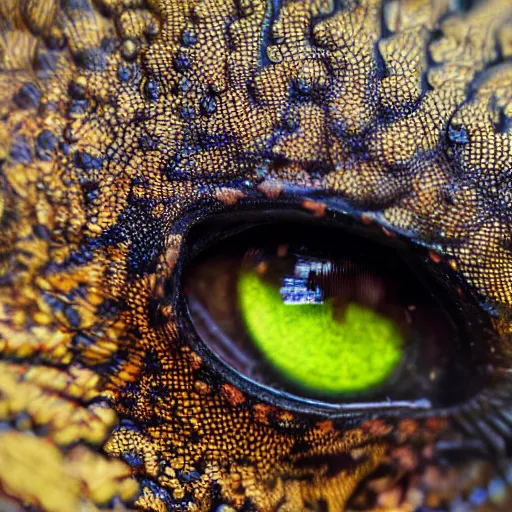 Image similar to a close up a dragons eye