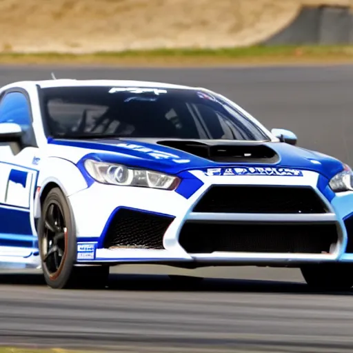 Prompt: a 2 0 1 4 fpv gt - f 3 5 1 limited edition driving on a race track