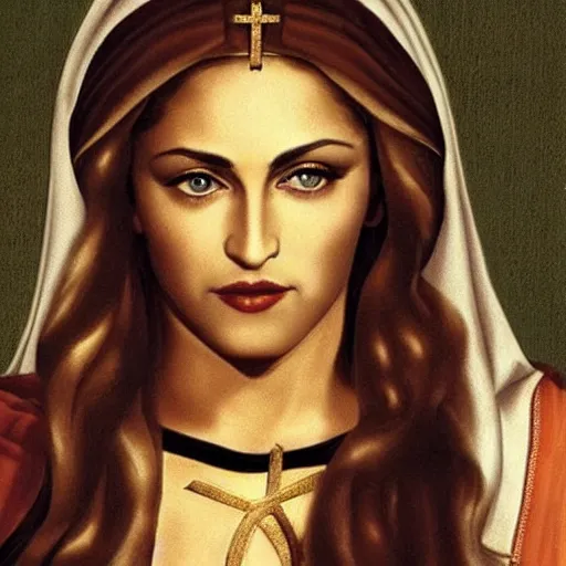 Image similar to Madonna as the female Jesus Christ