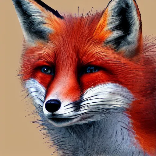 Prompt: fox, high quality digital art, concept art