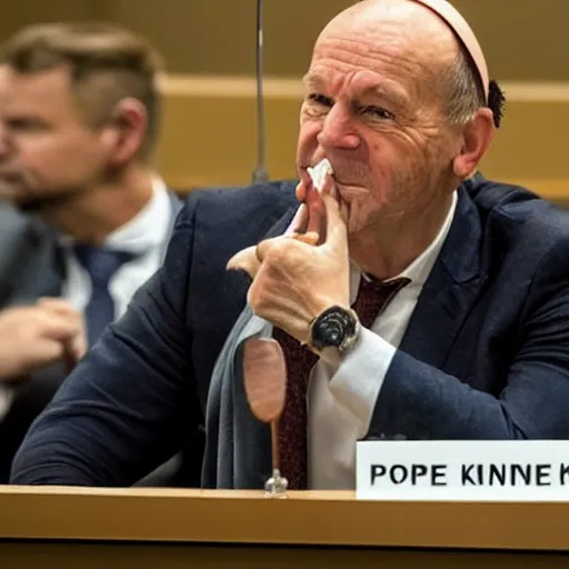 Prompt: Popeye in de Tweede Kamer