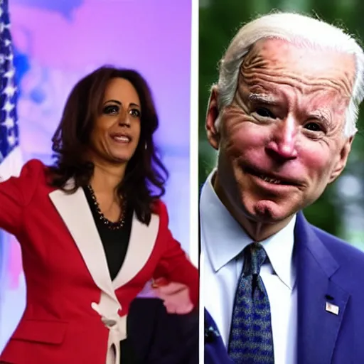 Image similar to kamala dominatrix over biden