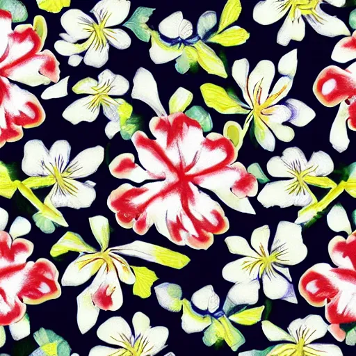 Image similar to hawaiian floral tileable pattern