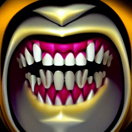 Prompt: sinister clow laughing with big shar teeth , centered, studio lightning