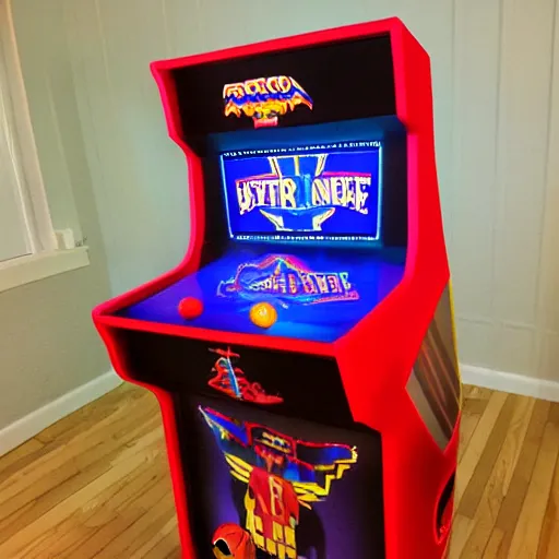 Prompt: arcade basketball machine