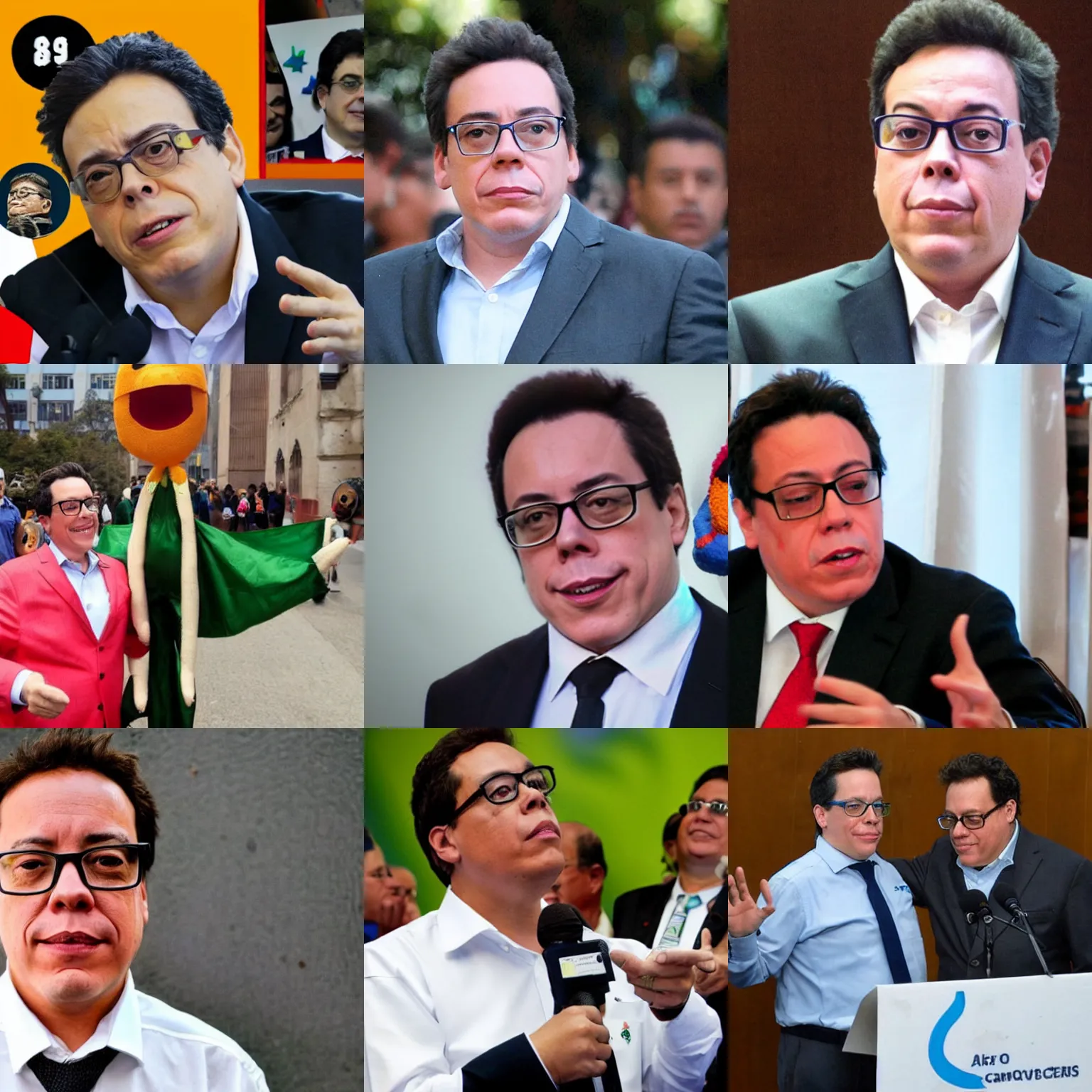 Prompt: gustavo petro is a puppet