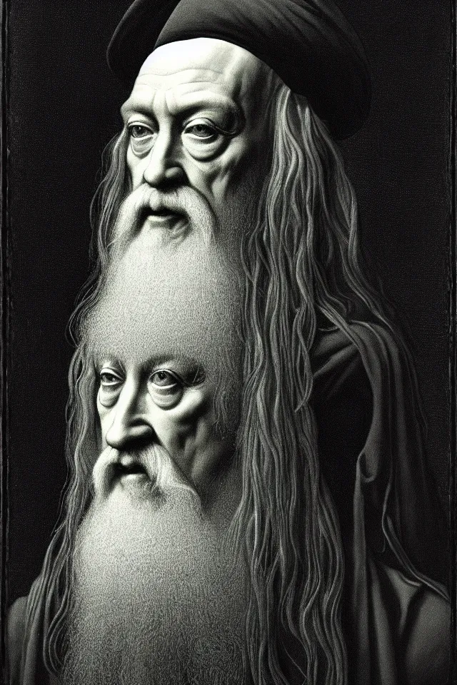 Image similar to bizarre renaissance portrait of dumbledore as a highly detailed celery stick, dramatic cinematic lighting, 8 k, beautiful intricate painting