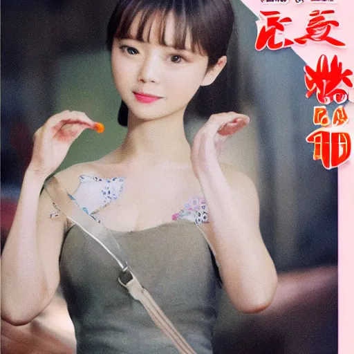 Image similar to 身穿蓝色连衣裙的小女孩