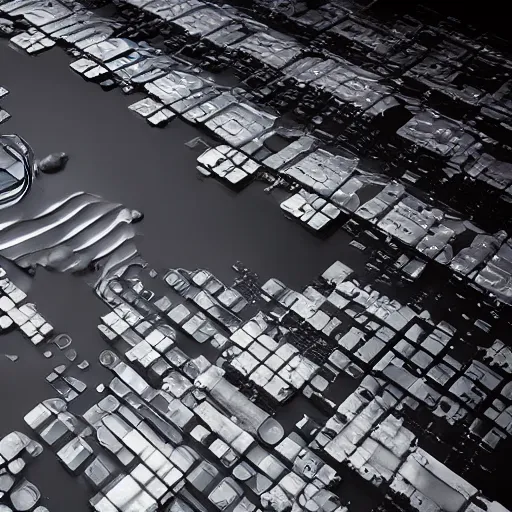 Prompt: digital image oily airport architecture motherboard cpu in liquid on the coronation of napoleon painting, on moon with medium size woman walking with black background. unreal engine 5, keyshot, octane, artstation trending, by Zaha Hadid style architecture, by Matrix film color, high contrast pinterest black plastic, dark atmosphere pinterest tilt shift, 4k, 8k, 16k.