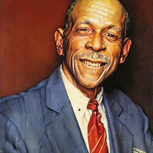 Image similar to Ernest Worrell portrait by Norman Rockwell