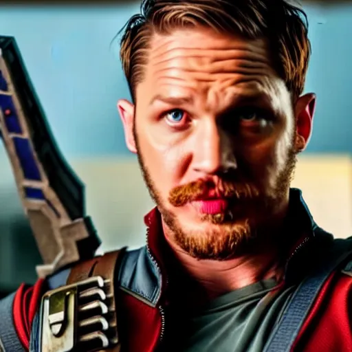 Prompt: tom hardy as star-lord from guardians of the galaxy (2014)