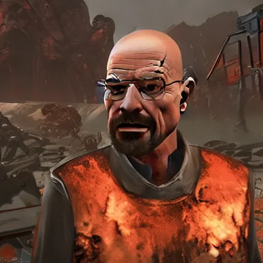 Image similar to Walter White in Doom eternal