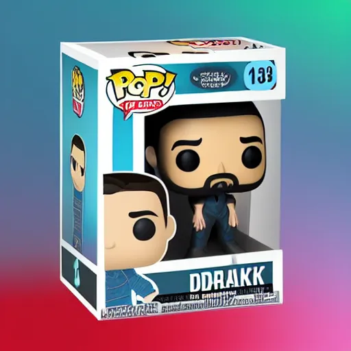Prompt: Drake as Pop Funko Figure,