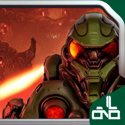 Prompt: Doom Eternal dating sim mode