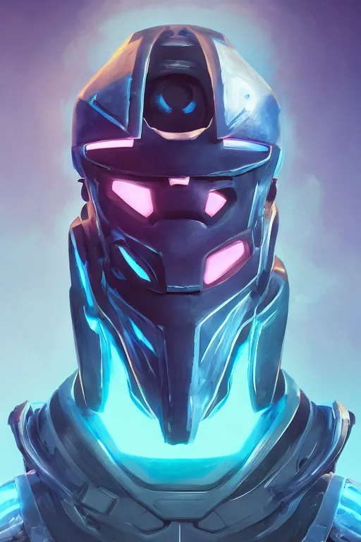 Image similar to epic mask helmet robot ninja portrait stylized as fornite style game design fanart by concept artist gervasio canda, behance hd by jesper ejsing, by rhads, makoto shinkai and lois van baarle, ilya kuvshinov, rossdraws global illumination radiating a glowing aura global illumination ray tracing hdr render in unreal engine 5