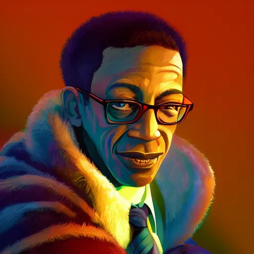 Prompt: Portrait of Gus Fring as Heracles the greek demigod, mattepainting concept Blizzard pixar maya engine on stylized background splash comics global illumination lighting artstation lois van baarle, ilya kuvshinov, rossdraws