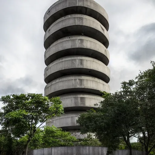 Image similar to a sci - fi beautiful brutalist hypermodern monument, with many rounded brutalist towers sprouting from the base tower creating a feel of a tree - like structure, photography