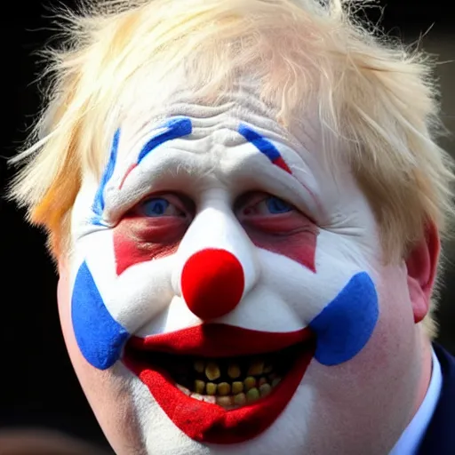 Image similar to photo of boris johnson in funny clown costume