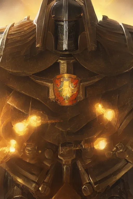 Image similar to armor portrait heros warhammer 4 0 k horus heresy fanart - the primarchs emperor by johannes helgeson animated with vfx concept artist & illustrator global illumination ray tracing hdr fanart arstation zbrush central hardmesh 8 k octane renderer